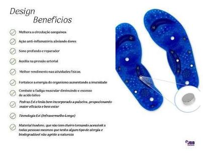 Imagem de Combo Pulseira Magnetica + Palmilha Bioquantica Tira Dor Jbb