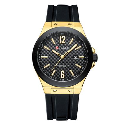 Imagem de Combo Relógio Casual Masculino Curren Gold + Chaveiro Trena