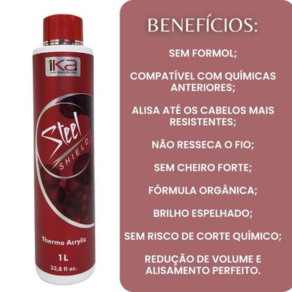 Imagem de Combo Shampoo 1lt Progressiva 1ka Steel 1l+Creme(Natural)