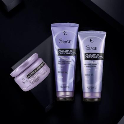 Imagem de Combo Siàge Acelera o Crescimento: Shampoo 250ml + Máscara Capilar 250g + Condicionador 200ml