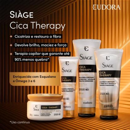 Imagem de Combo Siàge Cica-Therapy: Shampoo 250ml + Condicionador 200ml + Máscara Capilar 250g