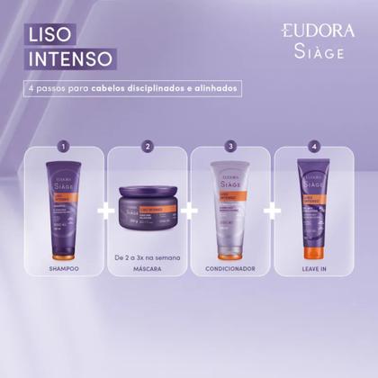 Imagem de Combo Siàge Liso Intenso Rotina: Shampoo 250ml + Refil Máscara Capilar 250g + Condicionador 200ml