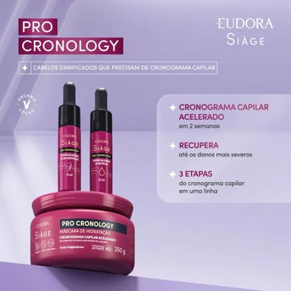 Imagem de Combo Siàge Pro Cronology: Shampoo 250ml + Condicionador 200ml + Kit Cronograma Capilar Acelerado