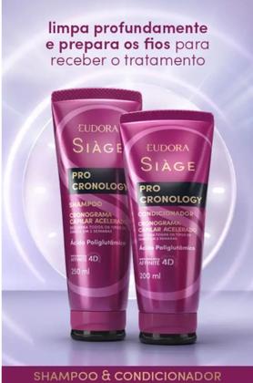 Imagem de Combo Siàge Pro Cronology: Shampoo 250ml + Condicionador 200ml + Kit Cronograma Capilar Acelerado