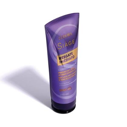 Imagem de Combo Siàge Resgate Imediato: Shampoo 250ml + Condicionador 200ml Eudora Lançamento Cabelos restaura