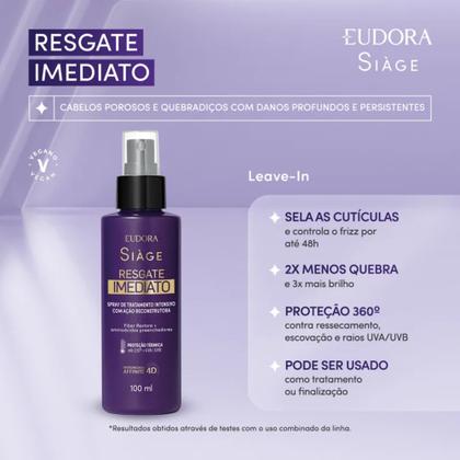 Imagem de Combo Siàge Resgate Imediato: Shampoo 250ml + Condicionador 200ml + Leave-In 100ml