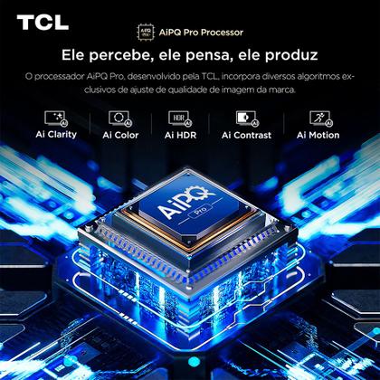 Imagem de Combo Smart TV TCL 65 QLED 4K P8K WiFi Bluetooth 144Hz 65P8K e Soundbar TCL Subwoofer 2.1 S55H