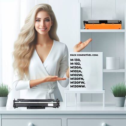 Imagem de Combo Toner CF217A e Tambor CF219A Compatível para impressora M130FW