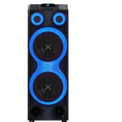 Imagem de Combo Torre Polyvox Xt2212t Led 2500w + Microfone Com Fio