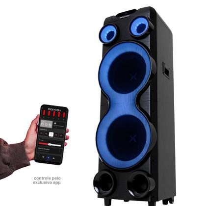 Imagem de Combo Torre Polyvox Xt2212t Led 2500w + Microfone Com Fio