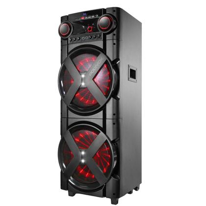 Imagem de Combo Torre Som Amplificada Polyvox Xt-2000t + 2 Mic sem Fio