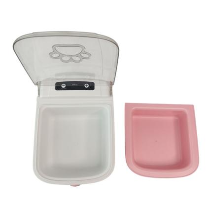 Imagem de Comedouro Automatico Pet Cao Gato Cachorro Raçao Sensor Movimento Presença Temporizador Programavel Animal de Estimaçao