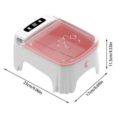 Imagem de Comedouro Automatico Pet Cao Gato Cachorro Raçao Sensor Movimento Presença Temporizador Programavel Animal de Estimaçao