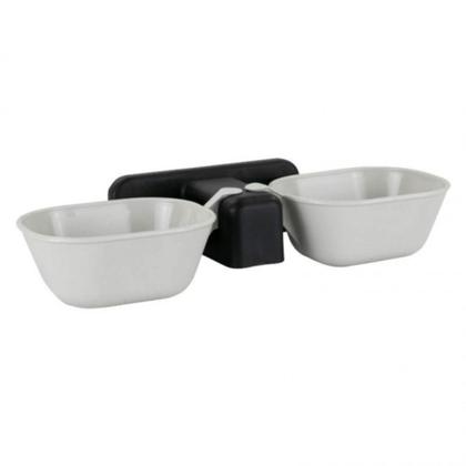 Imagem de Comedouro Bebedouro DECOR Duplo Elevado Para Gato e Cachorro acompanha parafusos