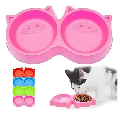 Imagem de Comedouro Duplo Gato Luxo Pet 250 Ml VERDE