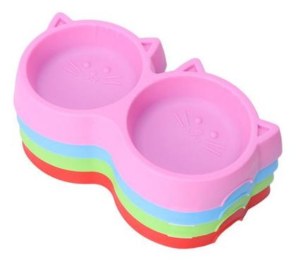 Imagem de Comedouro Duplo Gato Luxo Pet 250 Ml VERDE