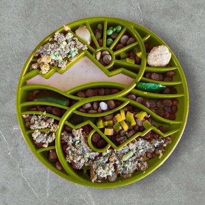 Imagem de Comedouro Lento Yin Yang eTray Alimentador de Enriquecimento Para Caes e Gatos - VERDE