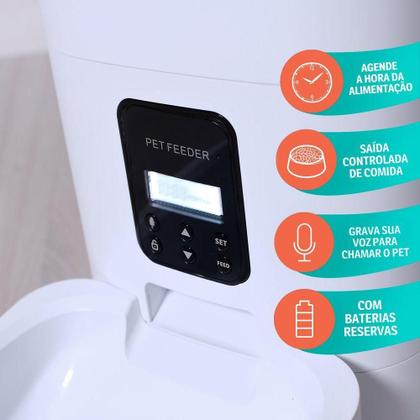 Imagem de Comedouro Meu Pet Automático Programável Branco