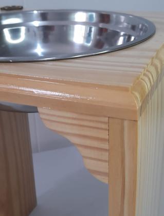 Imagem de Comedouro  Para Cachorro Alto Com 40cm de Altura Madeira Pinus Fino Acabamento Oferta!