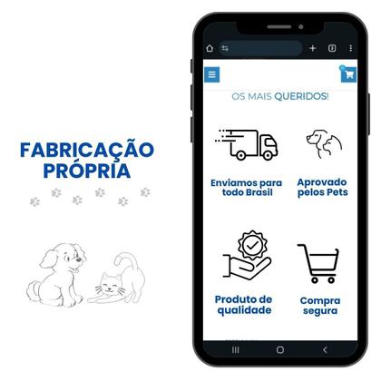 Imagem de Comedouro Pet Cachorro Elevado MDF Linha Basic - Branco