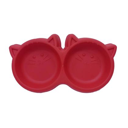 Imagem de Comedouro Pet Injet Duplo Gato Luxo 240ml - para Gato
