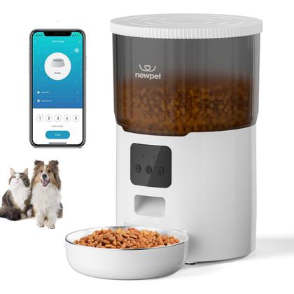 Imagem de Comedouro Pet Robotizado Alimentador Inteligente 4L APP Wifi Alto Falante Temporizador Cachorro Gato