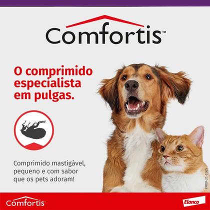 Imagem de Comfortis Elanco 560 mg para Cães de 9 a 18 Kg e Gatos de 5,4 a 11 Kg - 1 Comprimido
