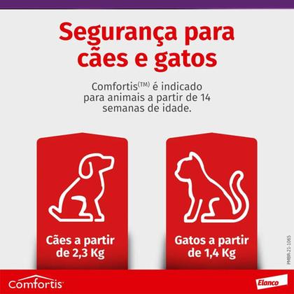 Imagem de Comfortis Elanco 560 mg para Cães de 9 a 18 Kg e Gatos de 5,4 a 11 Kg - 1 Comprimido