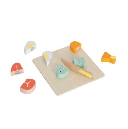 Imagem de Comidinhas de tiras autocolantes para cortar brinquedo Madeira Tooky