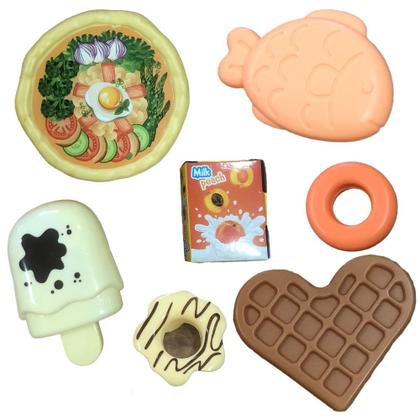 Imagem de Comidinhas Kit Cestinha c/ panelinhas Brinquedos Legumes Sorvete HortiFruti Infantil