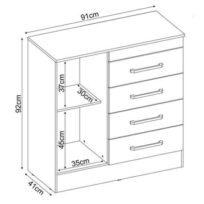 Imagem de Comoda 04 Gavetas Montevideu Amendola Touch Amendola Touch
