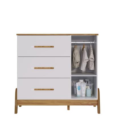 Imagem de Cômoda 1 Porta 3 Gavetas Guti Retrô - Peroba Moveis