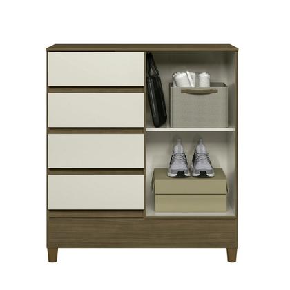 Imagem de Cômoda 1 Porta 4 Gavetas com Pés