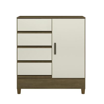 Imagem de Cômoda 1 Porta 4 Gavetas com Pés