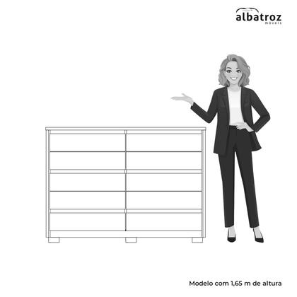 Imagem de Cômoda 10 Gavetas 151cm X 109cm Duetto