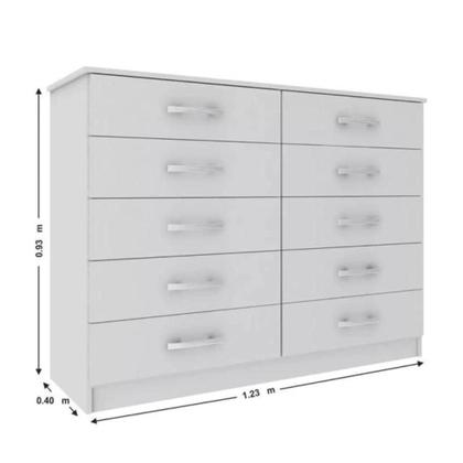 Imagem de Cômoda 10 Gavetas Evidência Móveis