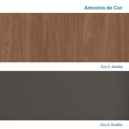 Imagem de Cômoda 130,20cm 2 Pt E 4 Gv Eliot Estilo Mm Jatoba/grafitte
