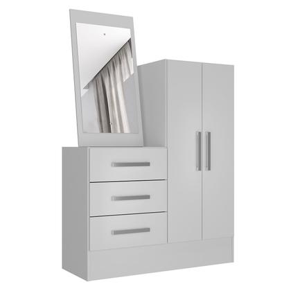 Imagem de Cômoda 2 Portas 3 Gavetas com Espelho Dunas