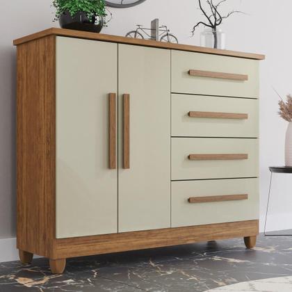 Imagem de Cômoda 2 Portas 4 Gavetas Madri Plus Com Sapateira - Tudo de Móveis