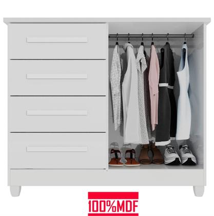 Imagem de Cômoda 2 Portas 4 Gavetas Madri Plus Com Sapateira - Tudo de Móveis