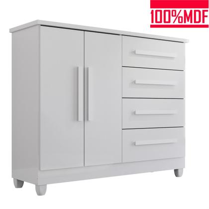 Imagem de Cômoda 2 Portas 4 Gavetas Madri Plus Com Sapateira - Tudo de Móveis