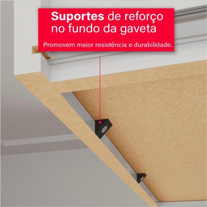 Imagem de Cômoda 2 Portas 4 Gavetas Madri Plus Com Sapateira - Tudo de Móveis
