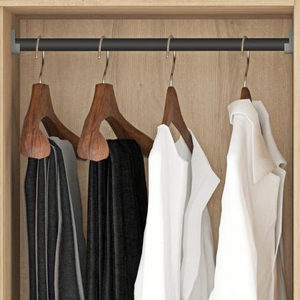 Imagem de Cômoda 2 Portas 5 Gavetas com Cabideiro e Pés Chicago