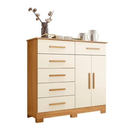 Cômoda 2 Portas 6 Gavetas New Xangai Albatroz - Cômoda - Magazine