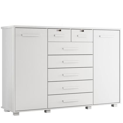 Imagem de Cômoda 2 Portas 7 Gavetas Fontana Albatroz Branco