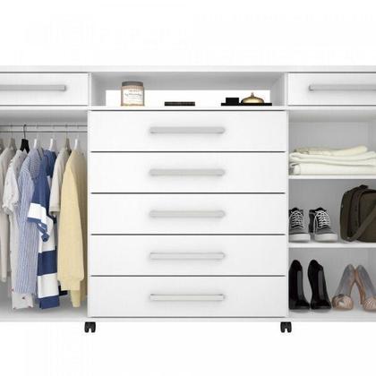 Imagem de Cômoda 2 Portas 7 Gavetas Paris Espresso Móveis