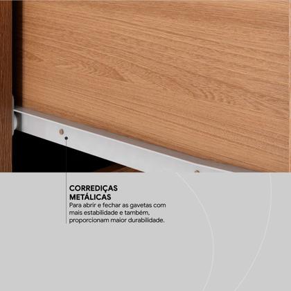 Imagem de Cômoda 2 Portas e 4 Gavetas Áurea com Pés Amendola/Off White - Demóbile