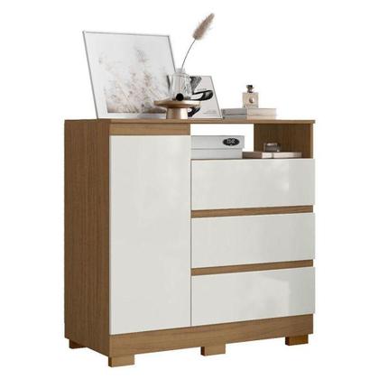 Imagem de Cômoda 2014143 E Guarda Roupa Casal Coimbra 2005138 Atacama Off White - Aramóveis