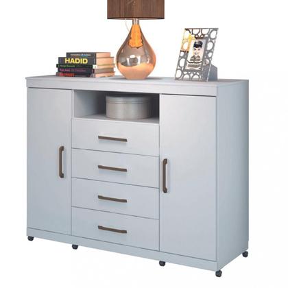 Imagem de Cômoda 4 Gavetas 2 Portas com Rodizio Havana Master Santos Andira