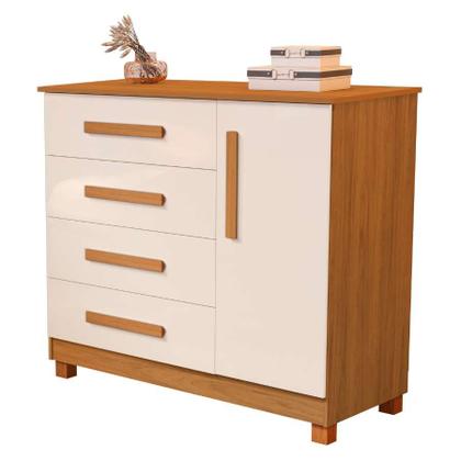 Imagem de Cômoda 4 Gavetas com Sapateira 100% MDF Várias Cores Grécia